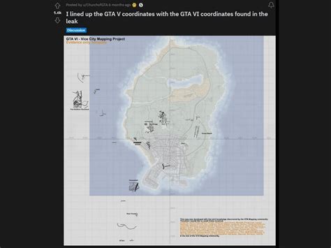 GTA 6 mapping project shows a bigger Vice City map based on leaks