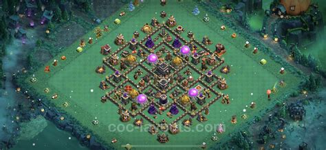 Best Anti 2 Stars Base TH9 with Link, Hybrid - Town Hall Level 9 Base ...