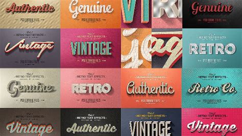 Retro Text Effects for Photoshop - 79+ Free & Premium Download