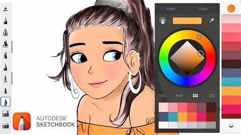 How to draw characters on iPad Pro sketchbook for beginners - YouTube