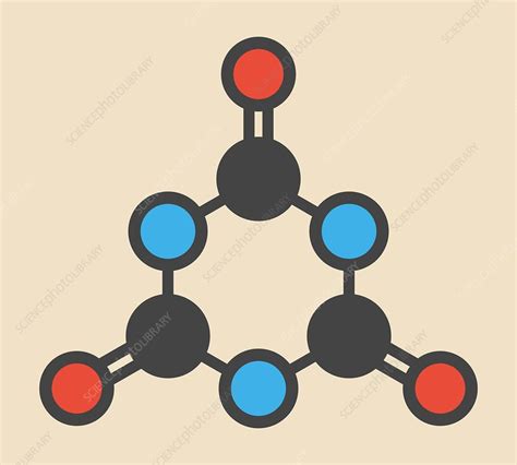 Cyanuric acid molecule - Stock Image - F012/5903 - Science Photo Library