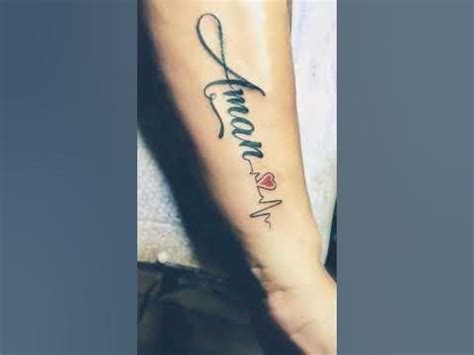 Aman name tattoo #tattoos #tattoolovers #tattoartist #tattoovideos ...