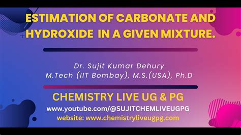 Estimation of Sodium Hydroxide and Sodium Carbonate in a Given Mixture Solution. - YouTube