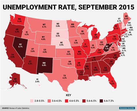 State unemployment rates, September 2015 - Business Insider