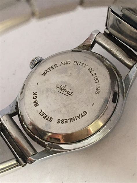 1940s Vintage Steel and Stainless Steel Back Avia Mechanical Watch at ...