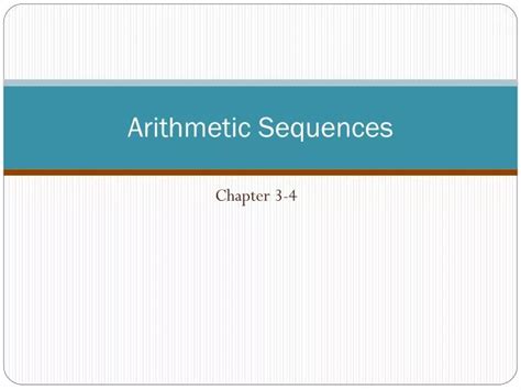 PPT - Arithmetic Sequences PowerPoint Presentation, free download - ID:7083292