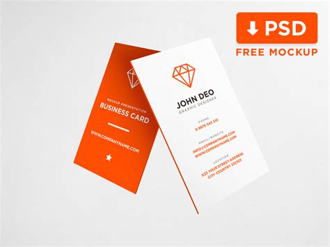 Business Card Mockup PSD Download Free by Immense Art on Dribbble