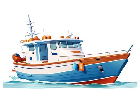 Retro Fishing Boat Clipart Design, Fishing Clipart, Boat Clipart ...