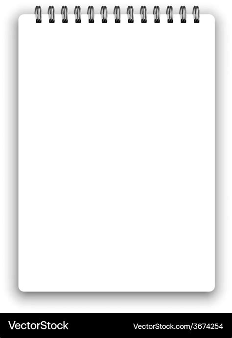 Vertical spiral notepad Royalty Free Vector Image