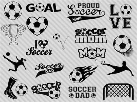 Soccer Svg Bundle Soccer Silhouette Svg Soccer Clipart - Etsy