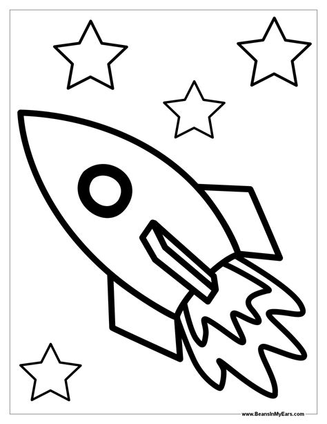 Rocket Ship Outline | Free download on ClipArtMag