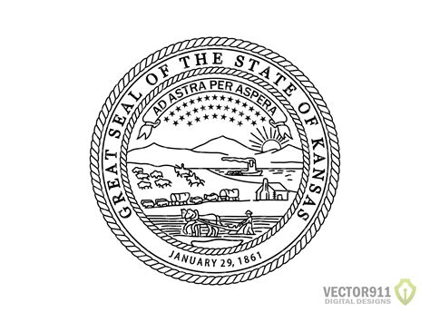 Kansas KS State Seal Logo Digital Vector .ai .svg .png - Etsy