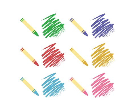 Set Of Crayons Vector Art & Graphics | freevector.com