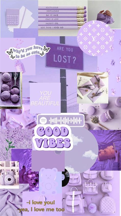 Pastel purple aesthetic collage wallpaper | Light purple wallpaper, Purple wallpaper phone ...