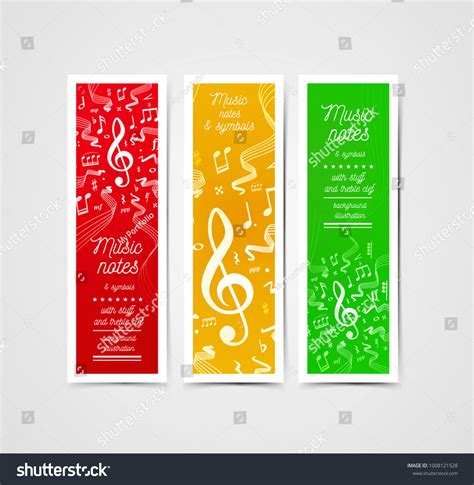 Musical Staves Illustration Music Notes Symbols Stock Illustration ...