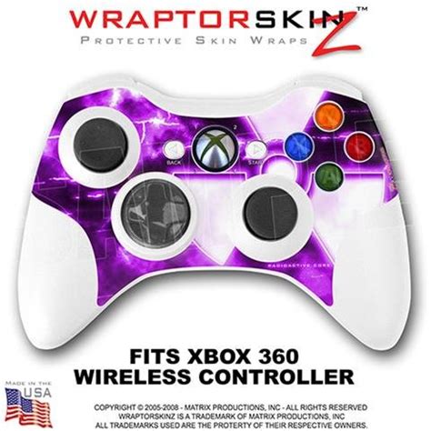 Radioactive Purple Skin by WraptorSkinz TM fits XBOX 360 Wireless Controller (CONTROLLER NOT ...