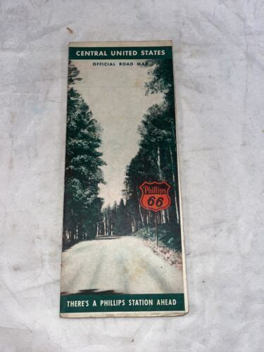 1940s Phillips 66 Oil Gas Road Map Central United States | #4562986632