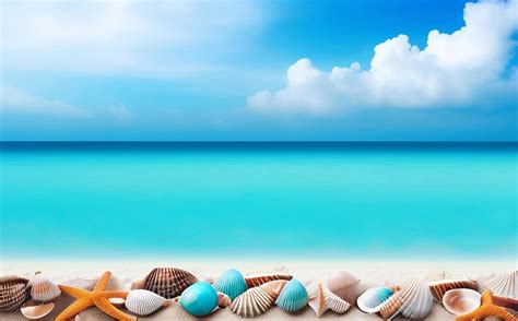 Beautiful tropical beach with blue ocean. White sand tropical paradise beach background summer ...