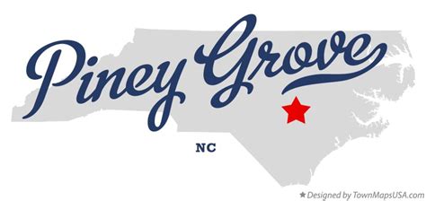 Map of Piney Grove, NC, North Carolina