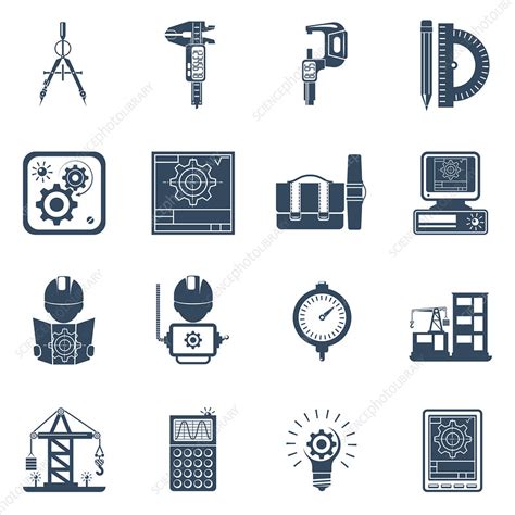 Civil engineering icons, illustration - Stock Image - F020/0524 - Science Photo Library