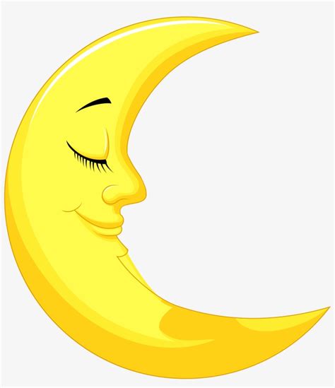 Cute Yellow Moon Png Clipart Picture - Animated Picture Of A Moon ...