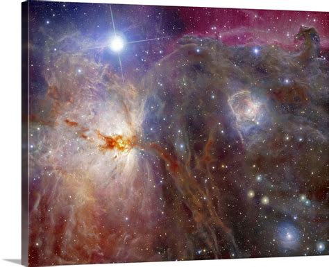 Horsehead Nebula region in infrared and visible light Wall Art, Canvas ...