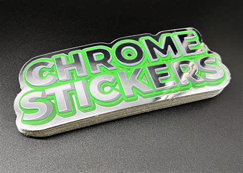 Custom Shiny Chrome Stickers - Comgraphx