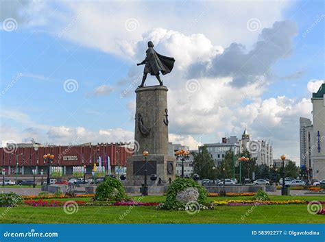 Lipetsk RUSSIA-05.08.2015. Monument To Peter the Great is One of the ...