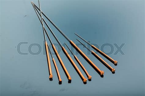 Several needle for acupuncture are ... | Stock image | Colourbox