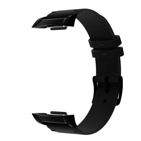 Samsung Gear Fit 2 (Pro) leren bandje (zwart) - Smartwatchbanden.nl