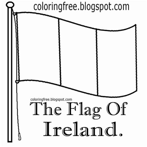 Ireland Flag Page Coloring Pages