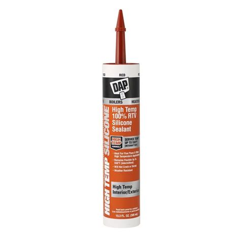 DAP High Temp 100% RTV Silicone Sealant 10.3-fl oz Red Duct Sealant at ...