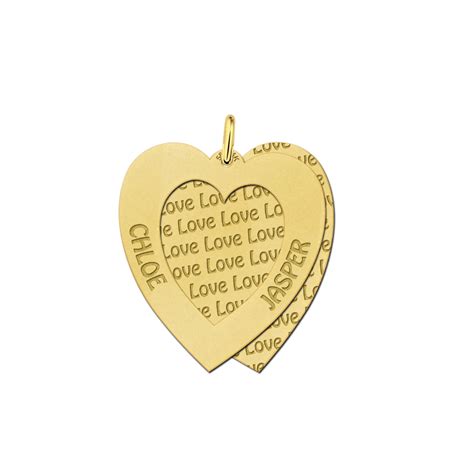 Golden Family Heart Necklace
