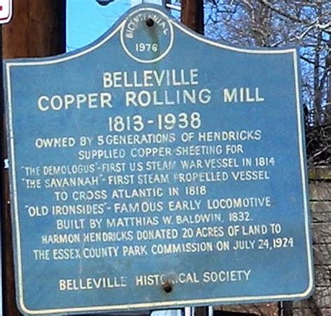 Belleville Copper Rolling Mill Bridge - Belleville - NJ - US - Historical Marker Project