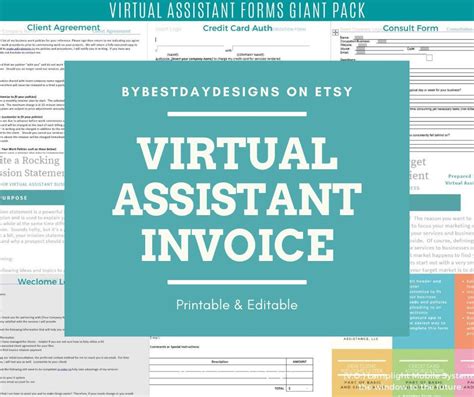Virtual Assistant Invoice Template Virtual Assistant Business - Etsy | Virtual assistant ...