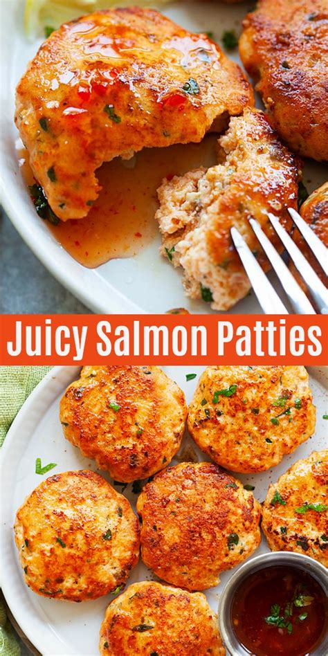 Salmon Patties (with Fresh Salmon!) - Salmon Cakes - Rasa Malaysia