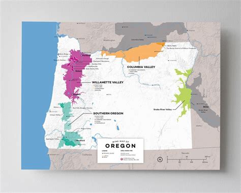 USA: Oregon Wine Map (With images) | Wine map, Oregon wine, Oregon wine country