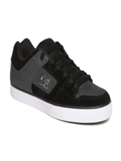 Buy DC Men Black Colourblocked Leather Sneakers - Casual Shoes for Men ...