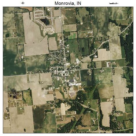 Aerial Photography Map of Monrovia, IN Indiana