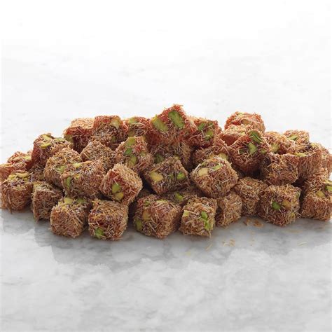 Double Roasted Turkish Delight With Pistachio - Covered With Roasted Kadayif - Pomegranate ...