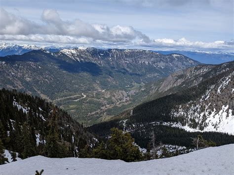 Free picture: Panoramic view from top of snowy mountains in national park