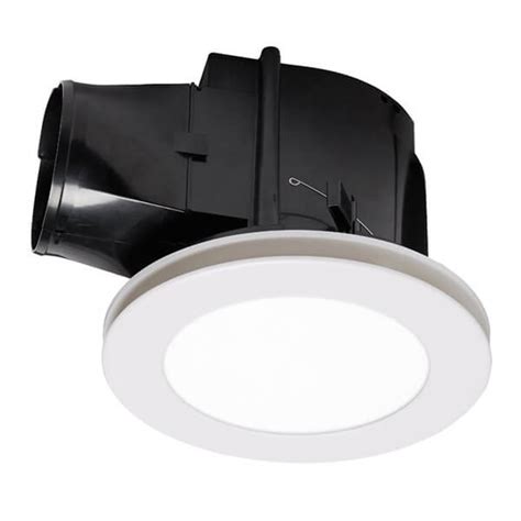 Flow 300 Exhaust Fan Round with LED Light White - Harvey Norman Lighting