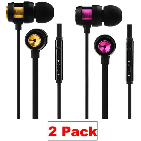 Earbuds with Microphone 2 Pack Ear Buds Headphones Bass Earphones with ...