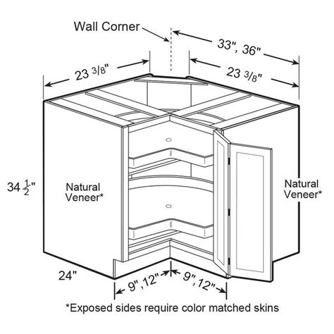 Corner base cabinet lazy susan - EZR36SSR-NPW - The Home Depot | Corner kitchen cabinet, Kitchen ...