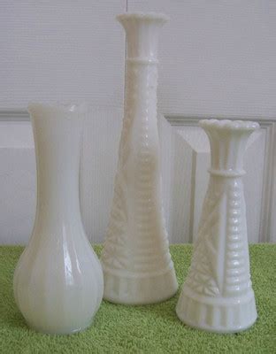 3 Milk glass vases -- Antique Price Guide Details Page