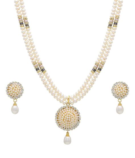 Hyderabad Jewels Natural Pearls Necklace Set: Buy Hyderabad Jewels Natural Pearls Necklace Set ...