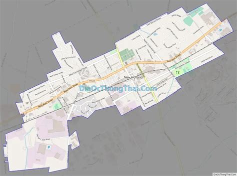 Map of New Holland borough, Pennsylvania - Thong Thai Real