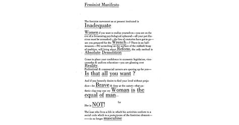 The Feminist Manifesto by Mina Loy