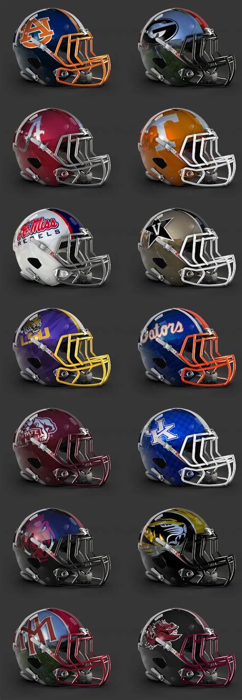 SEC Concept Helmets Football Helmet Design, College Football Helmets ...