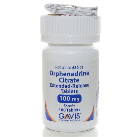 Orphenadrine Cit 100 Mg Er Tabs 100 By Gavis Pharma